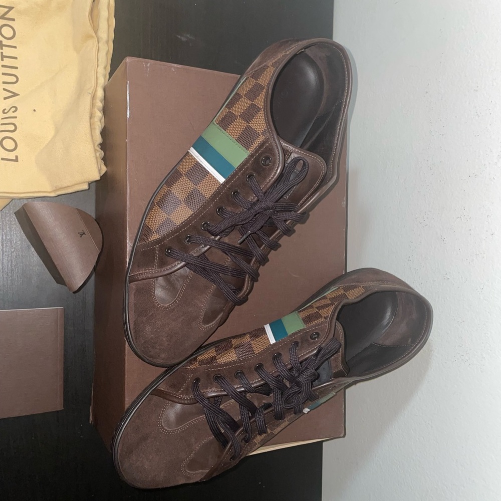 Brown Damier Louis Vuitton sneakers